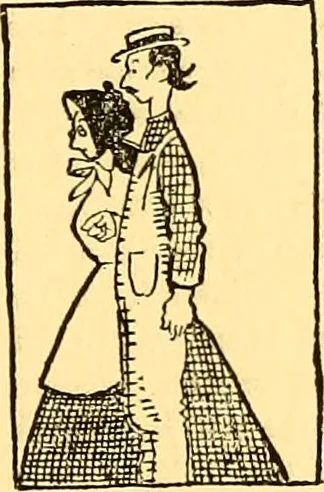 An illustration from Bird Center cartoons, a chronicle of social happenings at Bird Center, Illinois; pictures and text, 1904, leaf 112