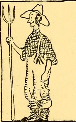 An illustration from Bird Center cartoons, a chronicle of social happenings at Bird Center, Illinois; pictures and text, 1904, leaf 112