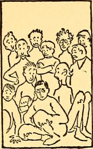 An illustration from Bird Center cartoons, a chronicle of social happenings at Bird Center, Illinois; pictures and text, 1904, leaf 118