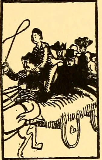 An illustration from Bird Center cartoons, a chronicle of social happenings at Bird Center, Illinois; pictures and text, 1904, leaf 124