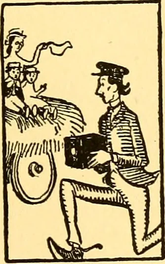 An illustration from Bird Center cartoons, a chronicle of social happenings at Bird Center, Illinois; pictures and text, 1904, leaf 124