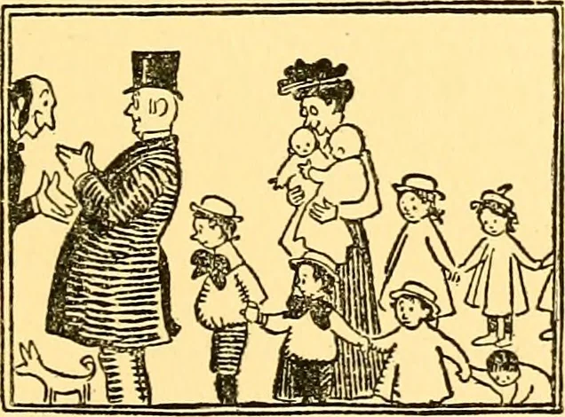 An illustration from Bird Center cartoons, a chronicle of social happenings at Bird Center, Illinois; pictures and text, 1904, leaf 142