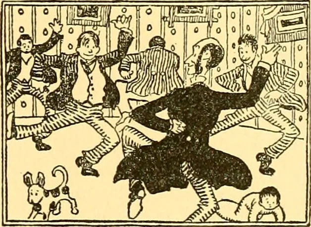 An illustration from Bird Center cartoons, a chronicle of social happenings at Bird Center, Illinois; pictures and text, 1904, leaf 142