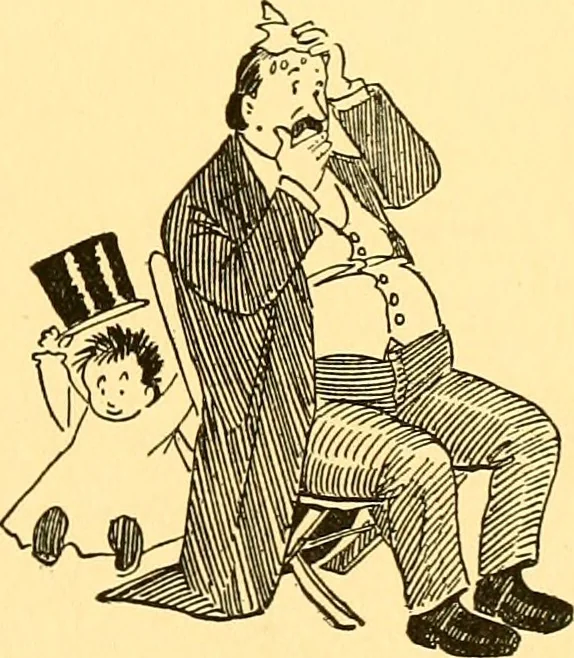 An illustration from Bird Center cartoons, a chronicle of social happenings at Bird Center, Illinois; pictures and text, 1904, leaf 16