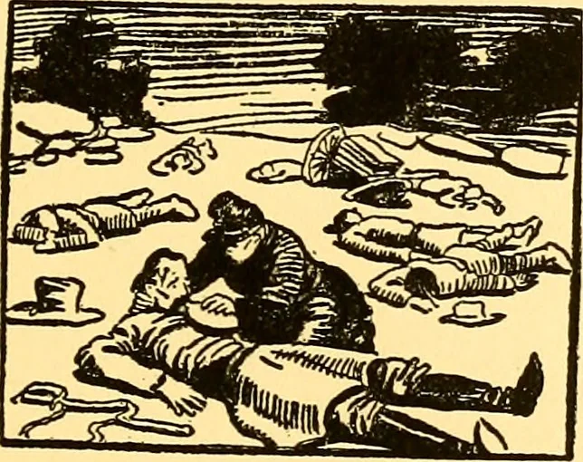 An illustration from Bird Center cartoons, a chronicle of social happenings at Bird Center, Illinois; pictures and text, 1904, leaf 160