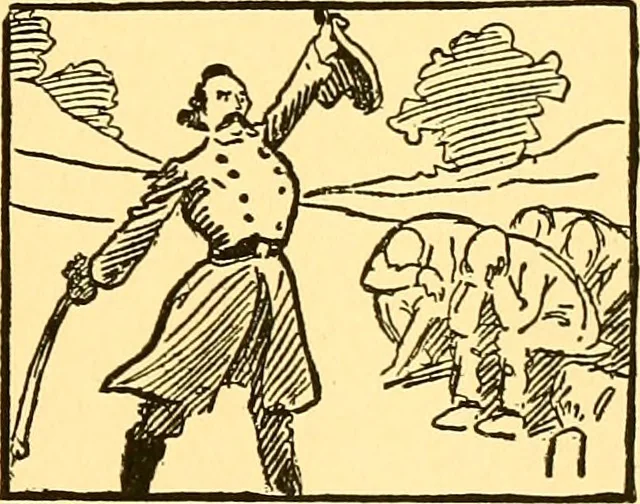 An illustration from Bird Center cartoons, a chronicle of social happenings at Bird Center, Illinois; pictures and text, 1904, leaf 160