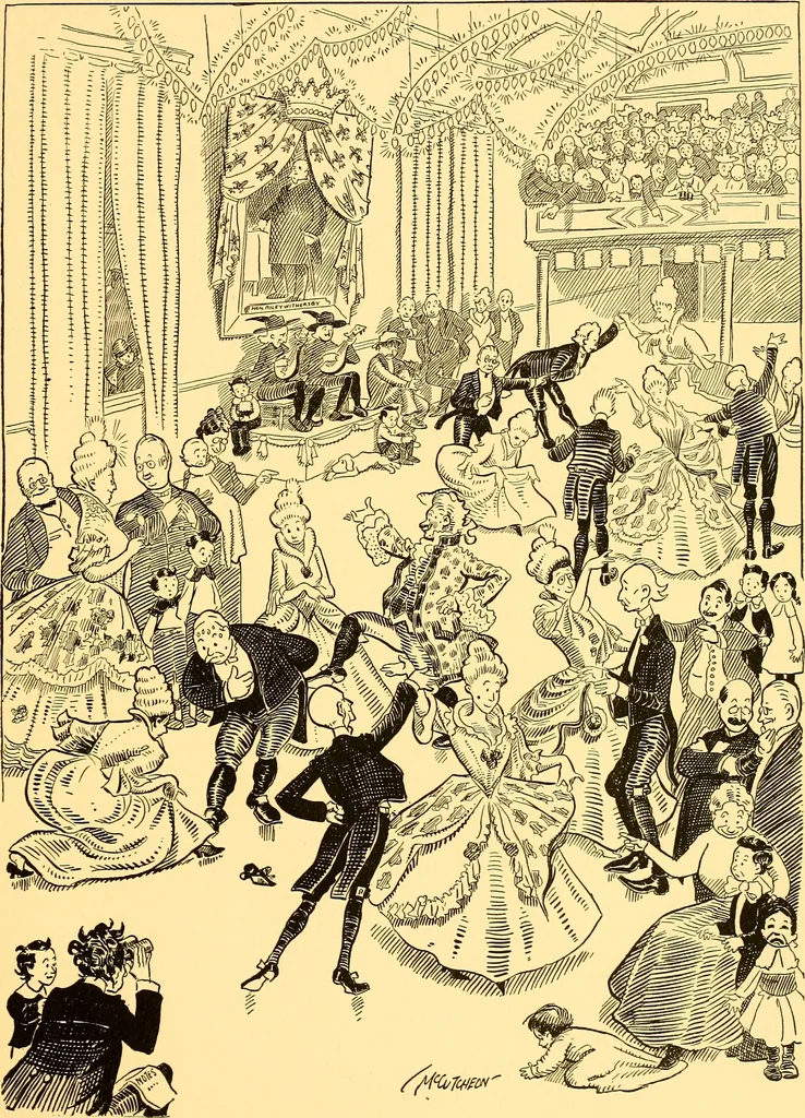 An illustration from Bird Center cartoons, a chronicle of social happenings at Bird Center, Illinois; pictures and text, 1904, leaf 168