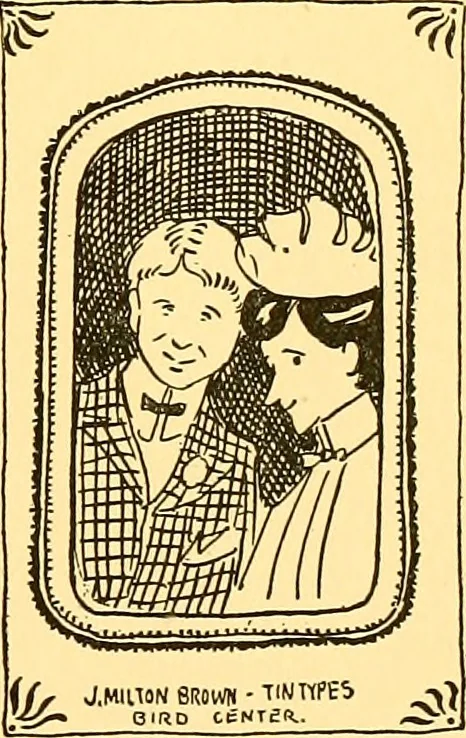An illustration from Bird Center cartoons, a chronicle of social happenings at Bird Center, Illinois; pictures and text, 1904, leaf 170