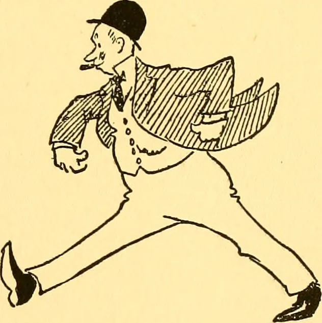 An illustration from Bird Center cartoons, a chronicle of social happenings at Bird Center, Illinois; pictures and text, 1904, leaf 172
