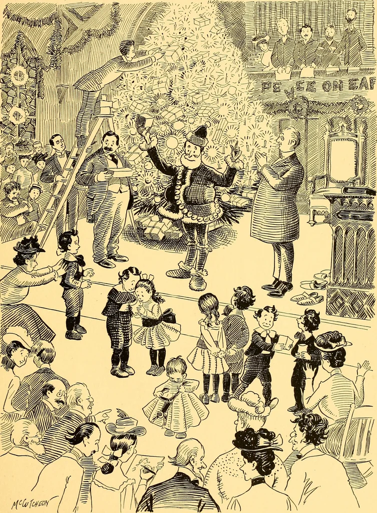 An illustration from Bird Center cartoons, a chronicle of social happenings at Bird Center, Illinois; pictures and text, 1904, leaf 180