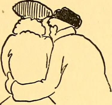 An illustration from Bird Center cartoons, a chronicle of social happenings at Bird Center, Illinois; pictures and text, 1904, leaf 184