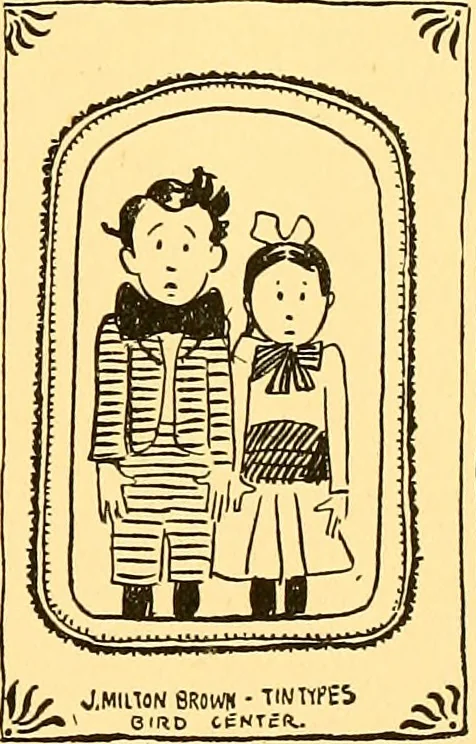 An illustration from Bird Center cartoons, a chronicle of social happenings at Bird Center, Illinois; pictures and text, 1904, leaf 188