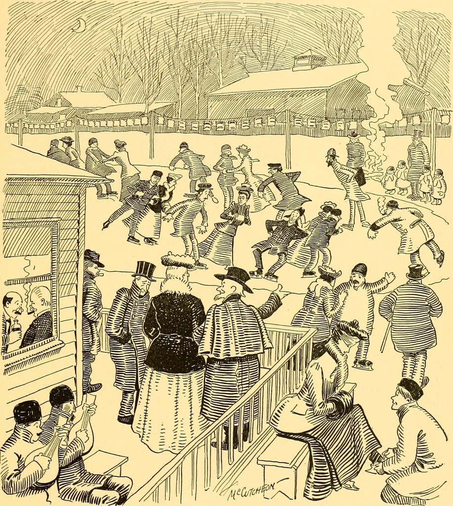 An illustration from Bird Center cartoons, a chronicle of social happenings at Bird Center, Illinois; pictures and text, 1904, leaf 198