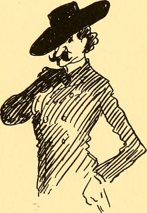 An illustration from Bird Center cartoons, a chronicle of social happenings at Bird Center, Illinois; pictures and text, 1904, leaf 20