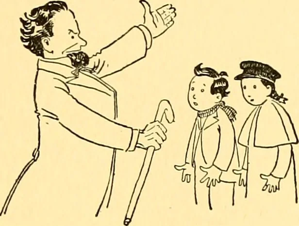 An illustration from Bird Center cartoons, a chronicle of social happenings at Bird Center, Illinois; pictures and text, 1904, leaf 22
