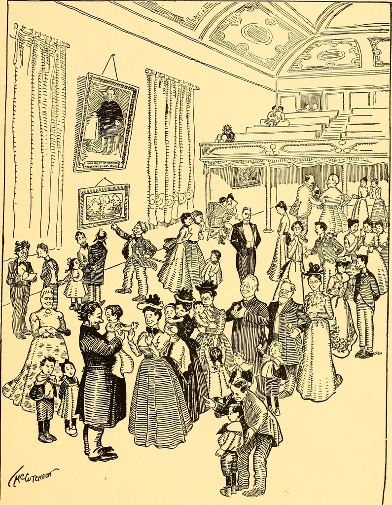 An illustration from Bird Center cartoons, a chronicle of social happenings at Bird Center, Illinois; pictures and text, 1904, leaf 24