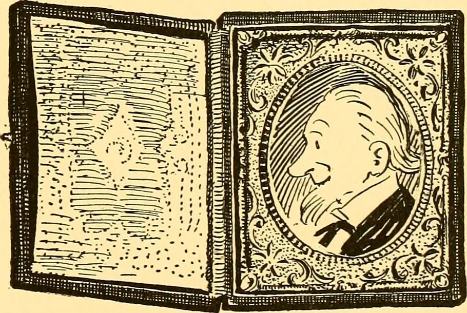 An illustration from Bird Center cartoons, a chronicle of social happenings at Bird Center, Illinois; pictures and text, 1904, leaf 26