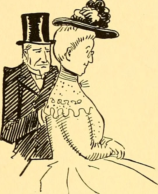 An illustration from Bird Center cartoons, a chronicle of social happenings at Bird Center, Illinois; pictures and text, 1904, leaf 28