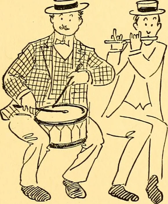 An illustration from Bird Center cartoons, a chronicle of social happenings at Bird Center, Illinois; pictures and text, 1904, leaf 28