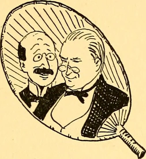 An illustration from Bird Center cartoons, a chronicle of social happenings at Bird Center, Illinois; pictures and text, 1904, leaf 34