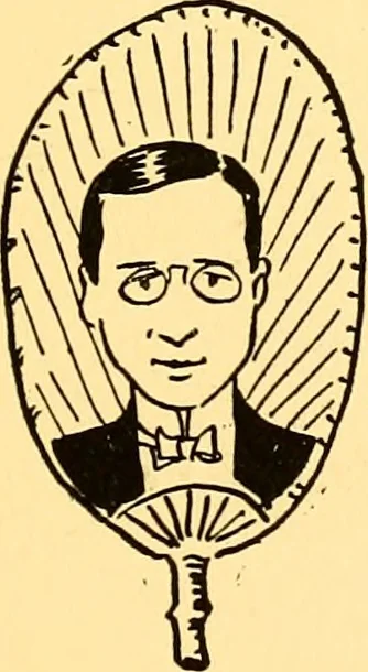 An illustration from Bird Center cartoons, a chronicle of social happenings at Bird Center, Illinois; pictures and text, 1904, leaf 34