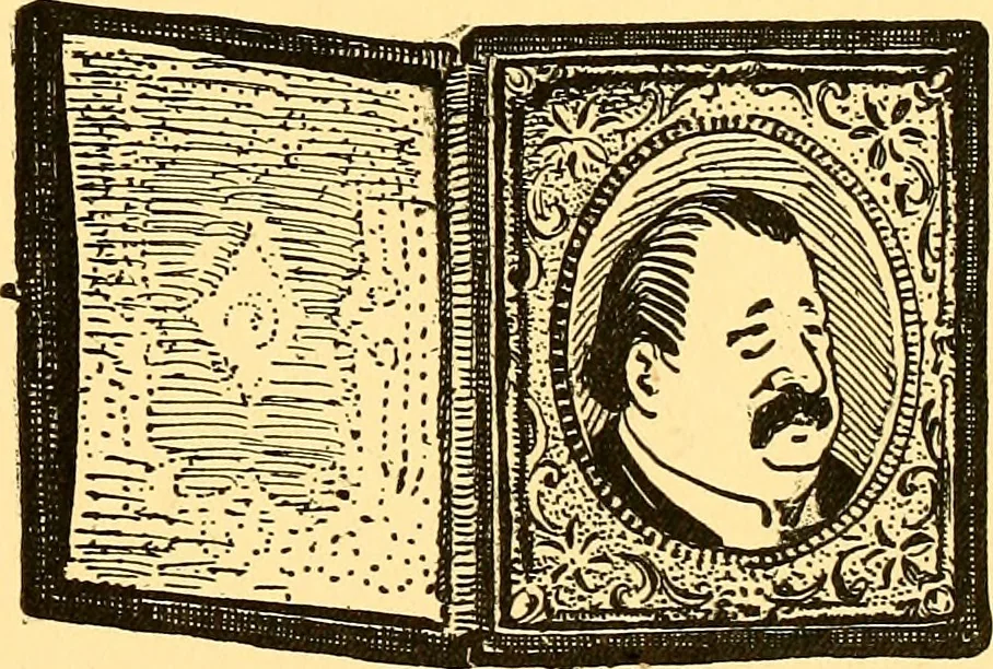 An illustration from Bird Center cartoons, a chronicle of social happenings at Bird Center, Illinois; pictures and text, 1904, leaf 44