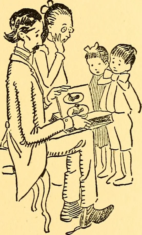 An illustration from Bird Center cartoons, a chronicle of social happenings at Bird Center, Illinois; pictures and text, 1904, leaf 52
