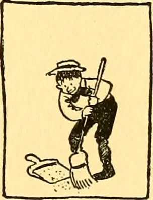 An illustration from Bird Center cartoons, a chronicle of social happenings at Bird Center, Illinois; pictures and text, 1904, leaf 64