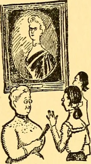 An illustration from Bird Center cartoons, a chronicle of social happenings at Bird Center, Illinois; pictures and text, 1904, leaf 76