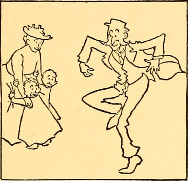 An illustration from Bird Center cartoons, a chronicle of social happenings at Bird Center, Illinois; pictures and text, 1904, leaf 82