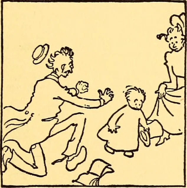 An illustration from Bird Center cartoons, a chronicle of social happenings at Bird Center, Illinois; pictures and text, 1904, leaf 82