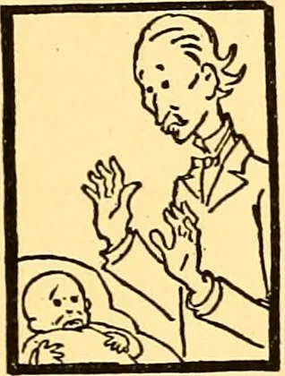 An illustration from Bird Center cartoons, a chronicle of social happenings at Bird Center, Illinois; pictures and text, 1904, leaf 88