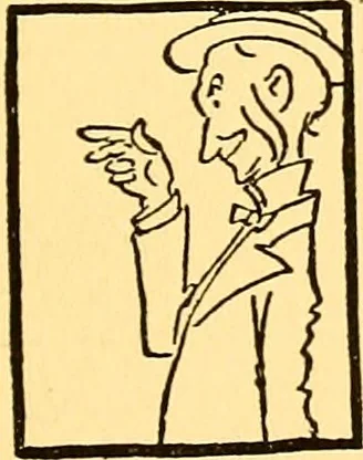 An illustration from Bird Center cartoons, a chronicle of social happenings at Bird Center, Illinois; pictures and text, 1904, leaf 88