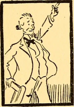 An illustration from Bird Center cartoons, a chronicle of social happenings at Bird Center, Illinois; pictures and text, 1904, leaf 94