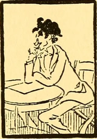An illustration from Bird Center cartoons, a chronicle of social happenings at Bird Center, Illinois; pictures and text, 1904, leaf 94