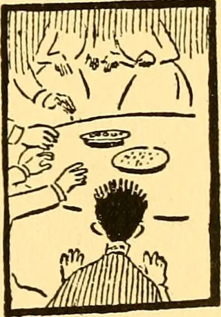 An illustration from Bird Center cartoons, a chronicle of social happenings at Bird Center, Illinois; pictures and text, 1904, leaf 94