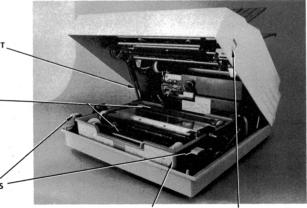 An illustration from versatec :: 5990-01 C2700 Series Thermal Transfer Color Plotter Operator Guide Oct1986, 1919, leaf 42