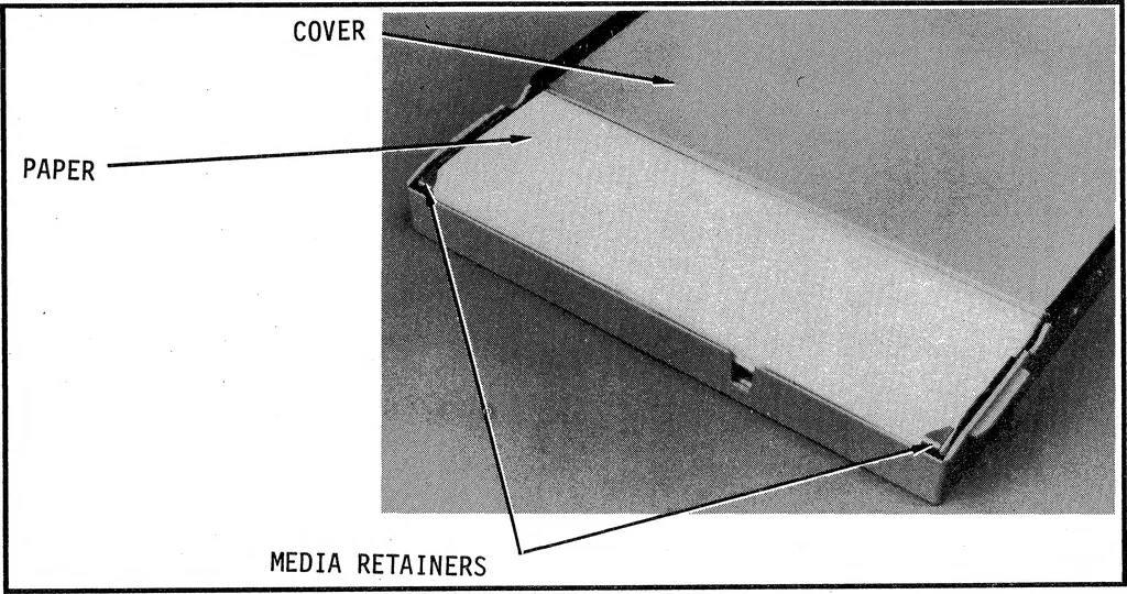 An illustration from versatec :: 5990-01 C2700 Series Thermal Transfer Color Plotter Operator Guide Oct1986, 1919, leaf 48