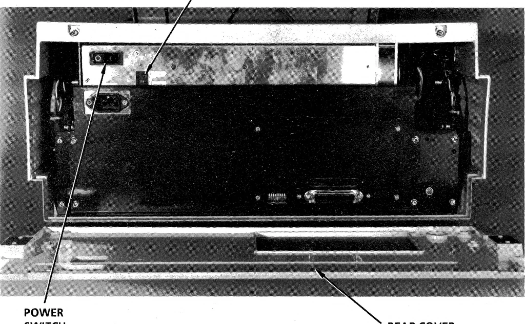 An illustration from versatec :: 5990-01 C2700 Series Thermal Transfer Color Plotter Operator Guide Oct1986, 1919, leaf 56