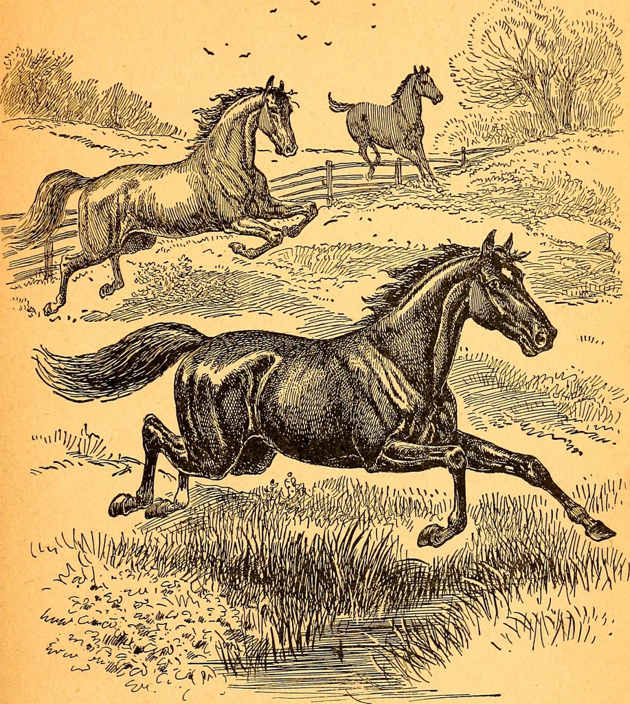 An illustration from Black Beauty : the autobiography of a horse, 1870, leaf 20