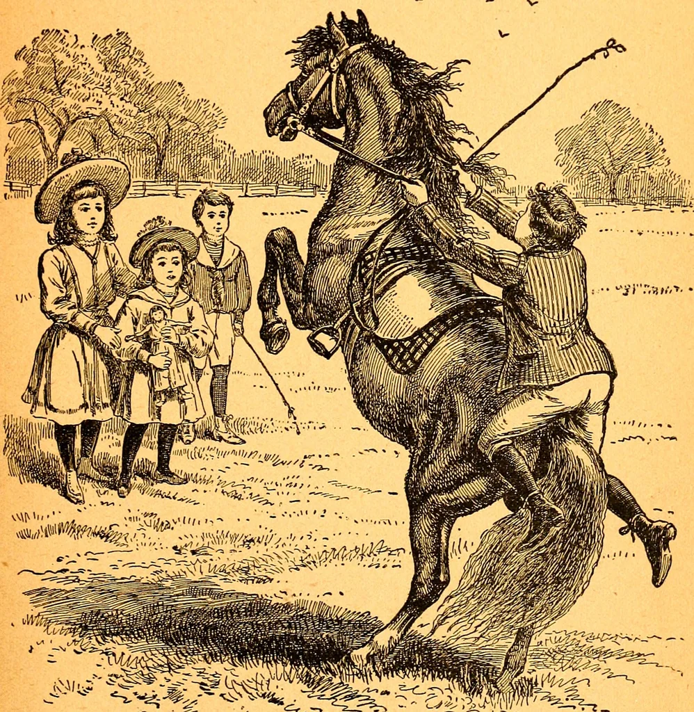 An illustration from Black Beauty : the autobiography of a horse, 1870, leaf 22