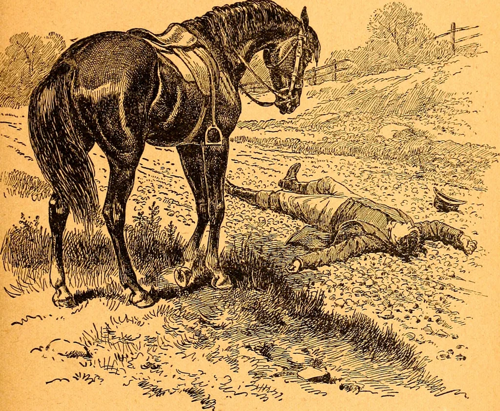 An illustration from Black Beauty : the autobiography of a horse, 1870, leaf 42