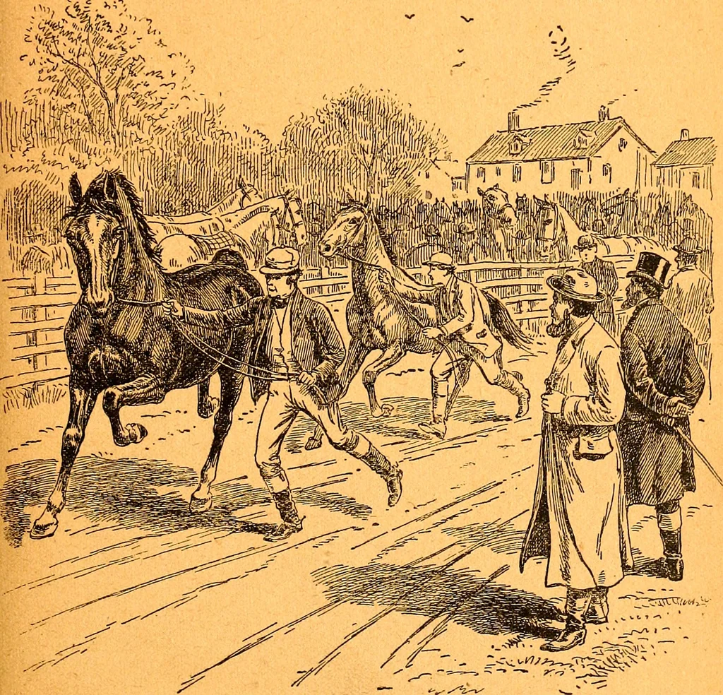 An illustration from Black Beauty : the autobiography of a horse, 1870, leaf 46