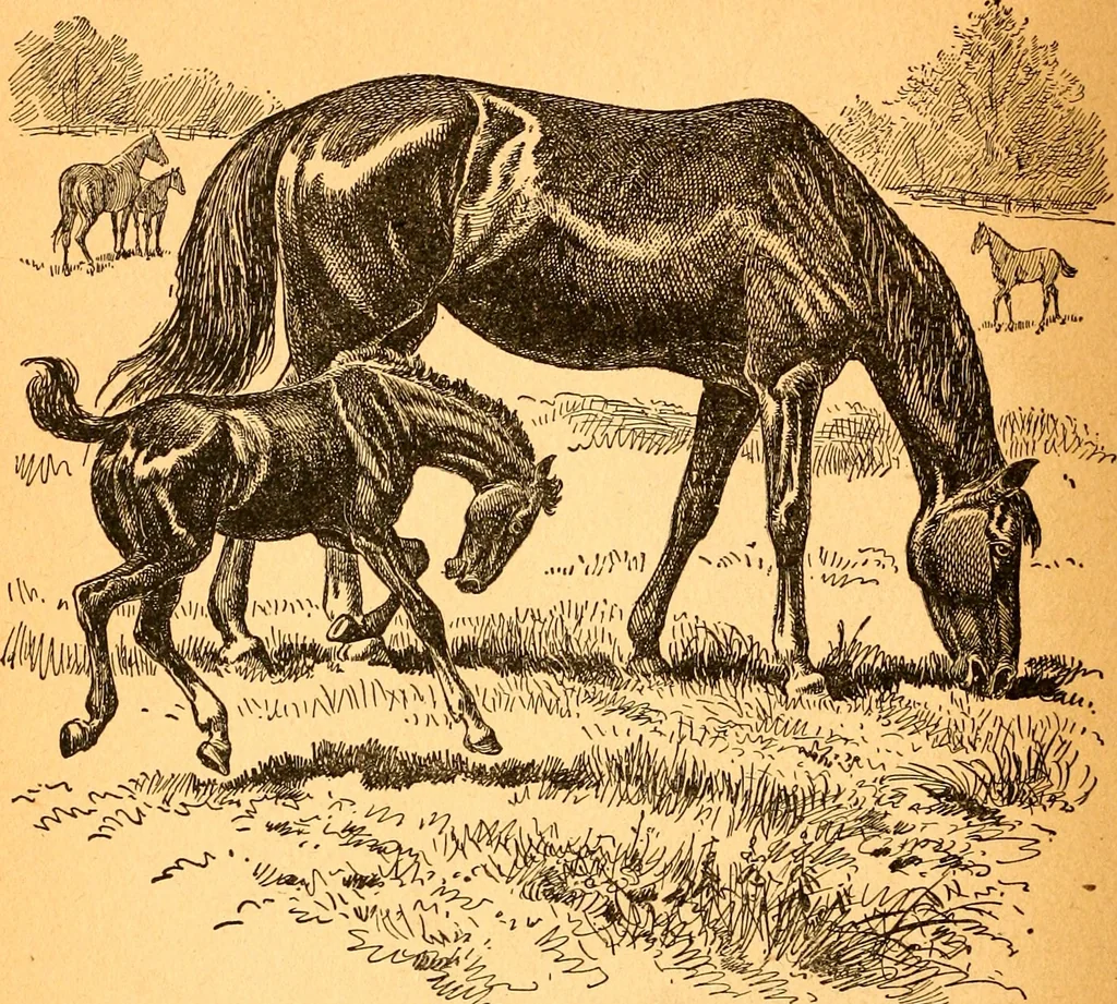 An illustration from Black Beauty : the autobiography of a horse, 1870, leaf 7