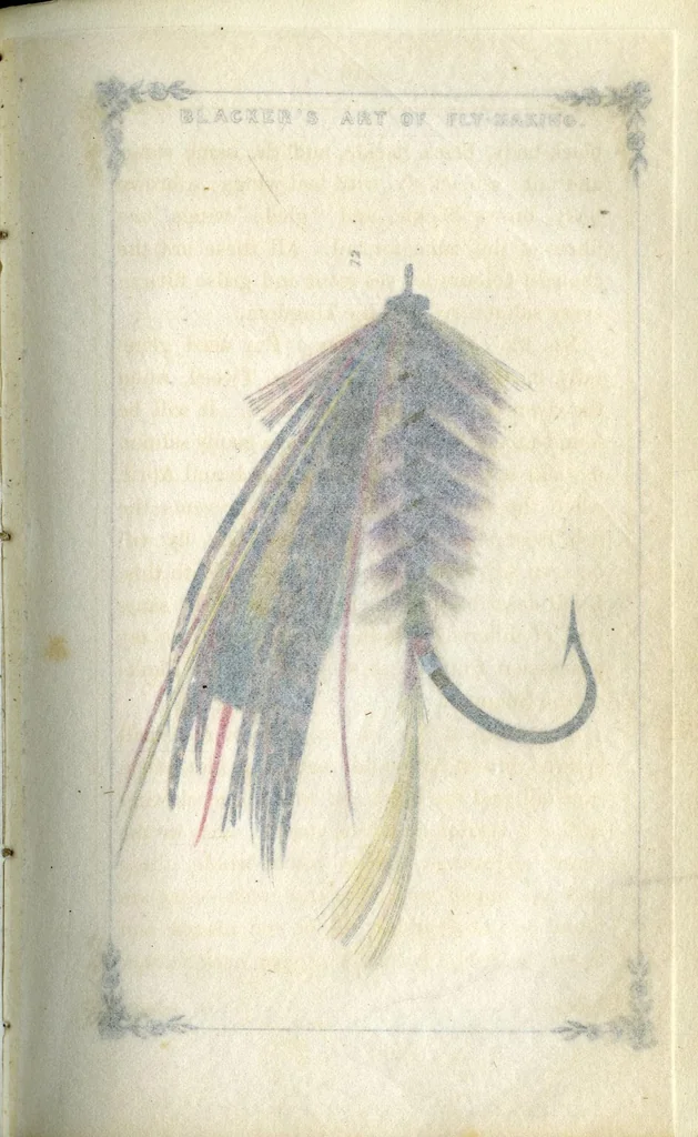 An illustration from Blacker's art of fly making, &c.; 1855, 1855, leaf 206