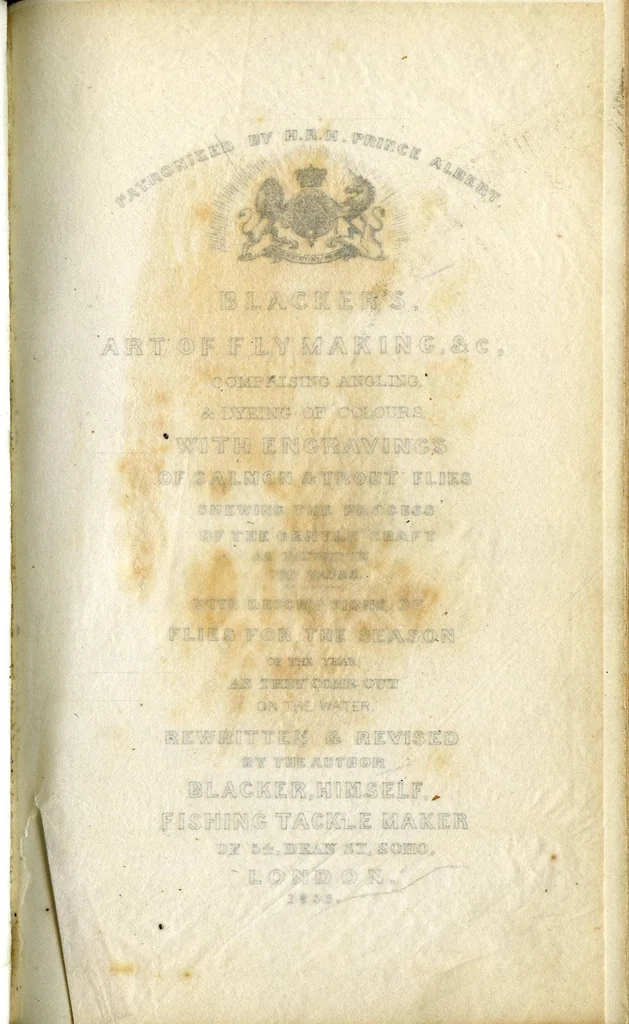 An illustration from Blacker's art of fly making, &c.; 1855, 1855, leaf 8
