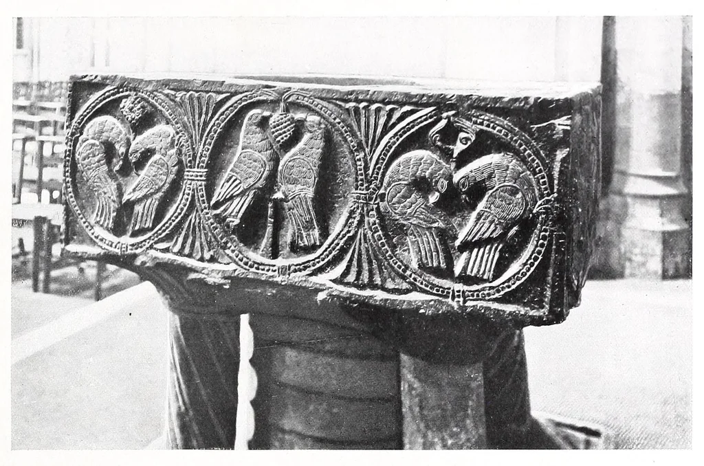 An illustration from Black Tournai fonts in England, the group of seven late Norman fonts from Belgium, 1909, leaf 23