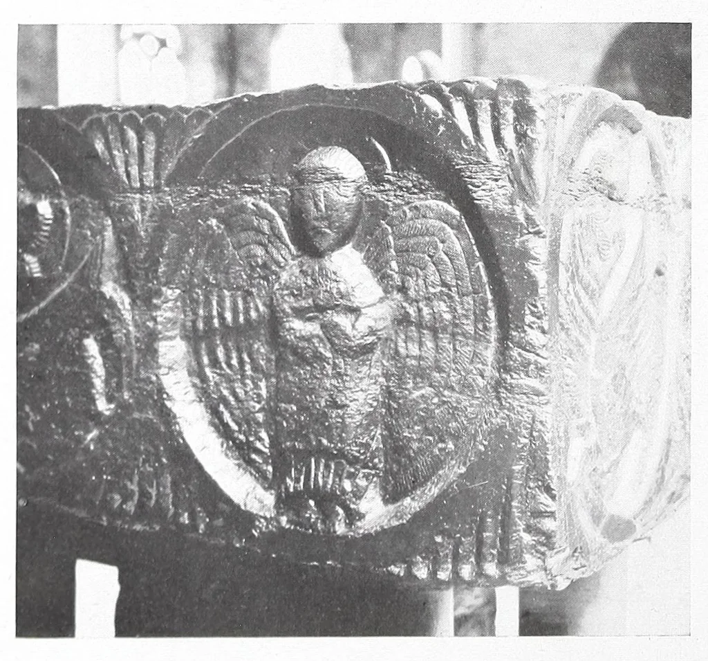 An illustration from Black Tournai fonts in England, the group of seven late Norman fonts from Belgium, 1909, leaf 30