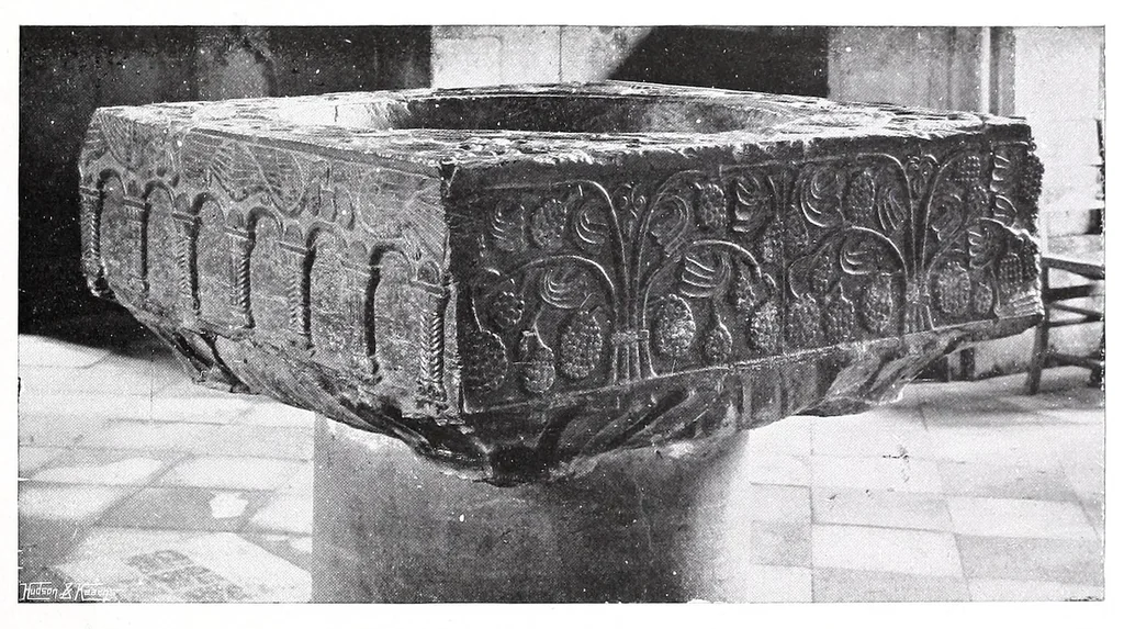 An illustration from Black Tournai fonts in England, the group of seven late Norman fonts from Belgium, 1909, leaf 39