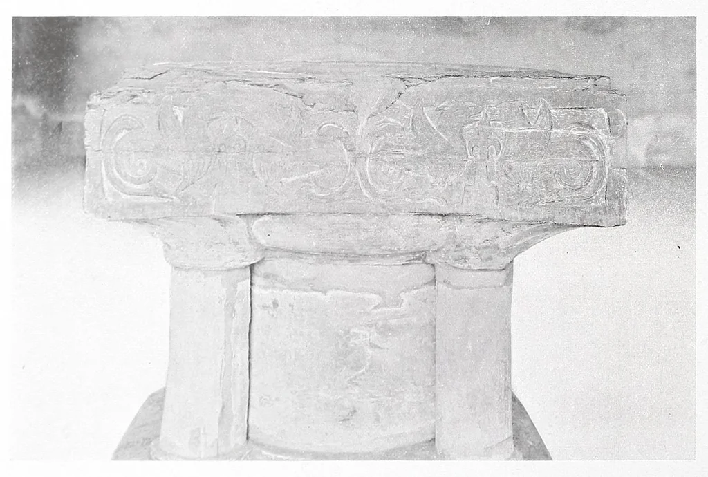 An illustration from Black Tournai fonts in England, the group of seven late Norman fonts from Belgium, 1909, leaf 54